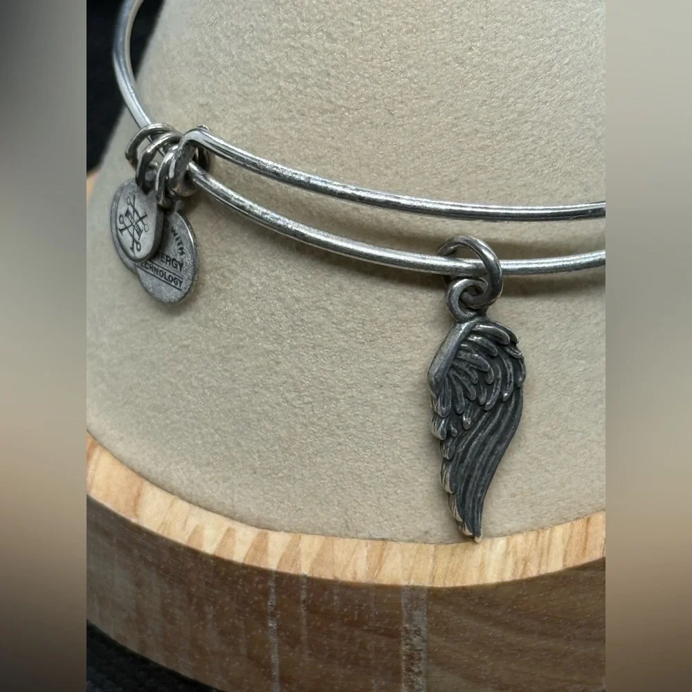 Alex and Ani Silver Bracelet with Wing Charm